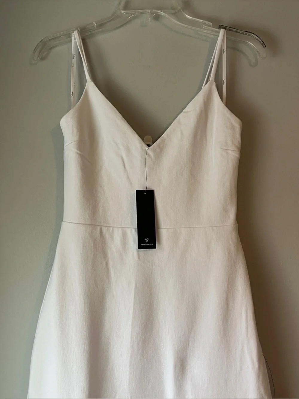 Lulu's Stun Like Me White V-Neck Spaghetti Strap Mermaid Midi Dress - Picture 4 of 10
